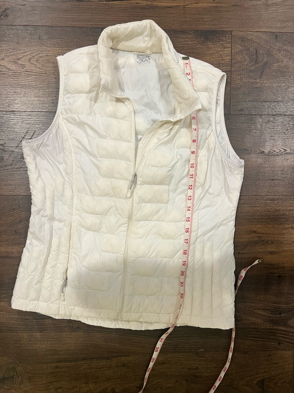 32 Degrees Ivory/White Quilted Packable Puffer Vest